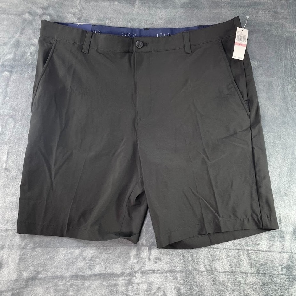 IZOD Golf Swingflex Cargo Shorts Mens 40 Black 9.5 Inseam Summer‎ Active NEW